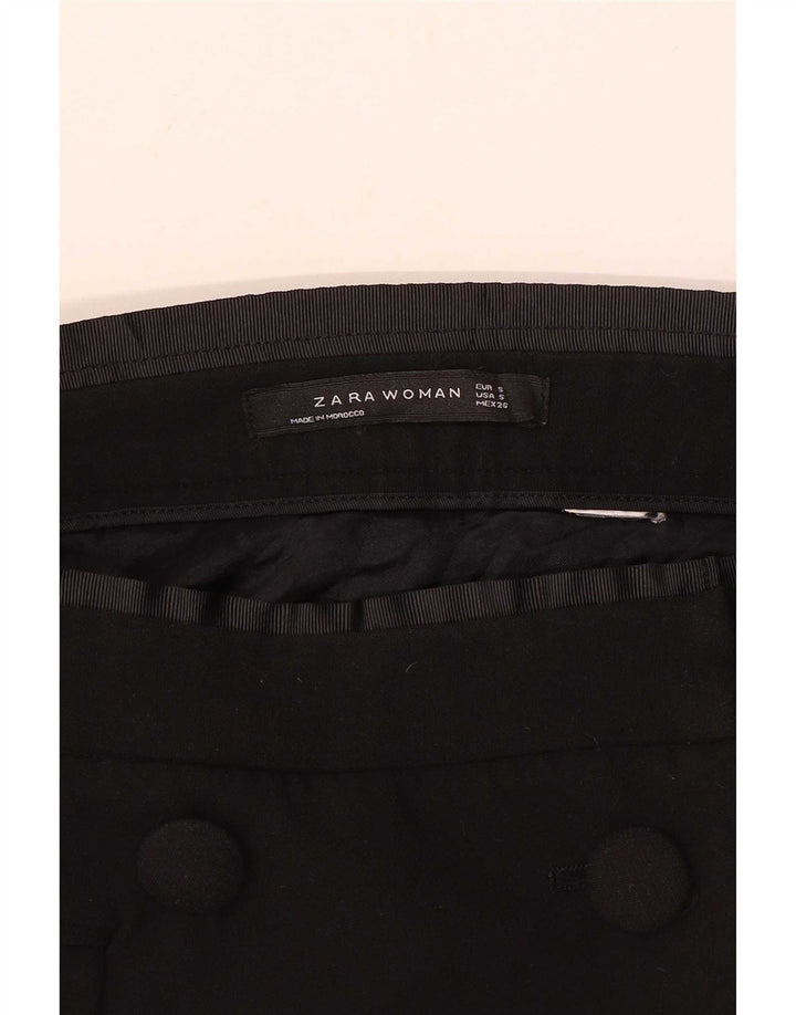 Zara Kvinder Wrap Mini Nederdel Small W26 Sort