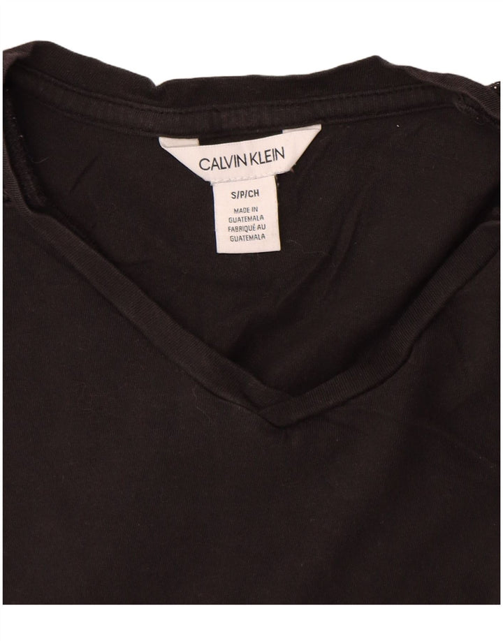 CALVIN KLEIN Herre grafisk T-shirt Top Lille sort bomuld