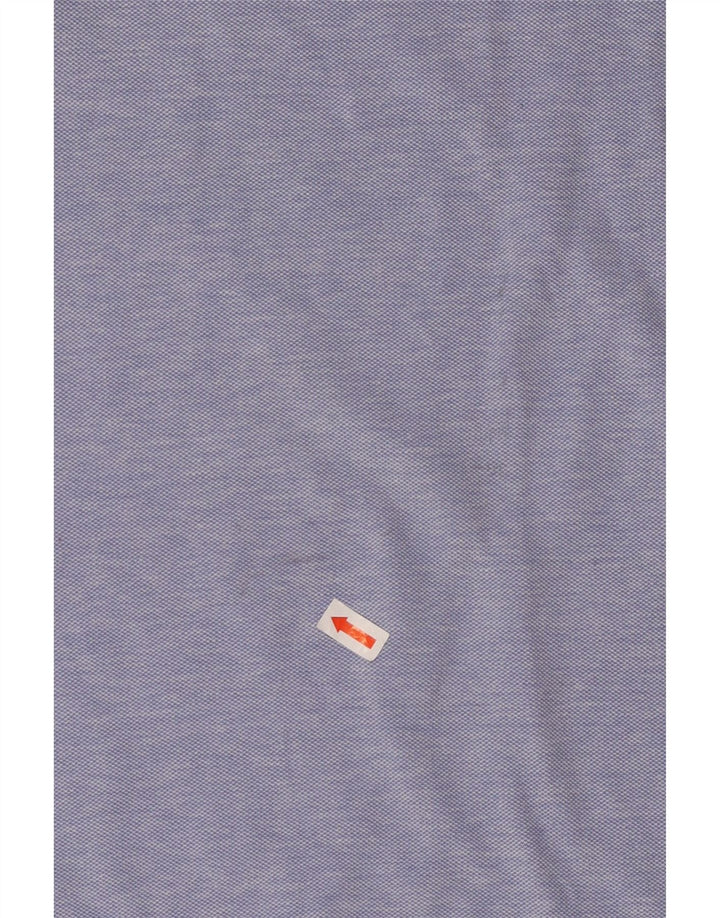 Massimo Dutti Herre Casual Fit Polo Shirt Stor Blå Bomuld