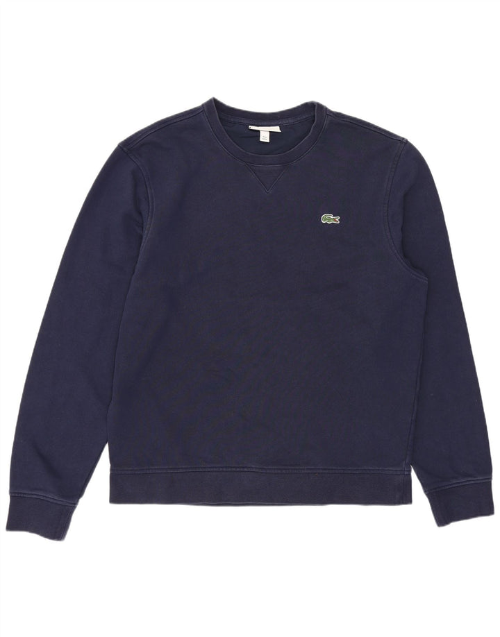 LACOSTE Sweatshirt-trøje til mænd størrelse 4 Medium marineblå bomuld