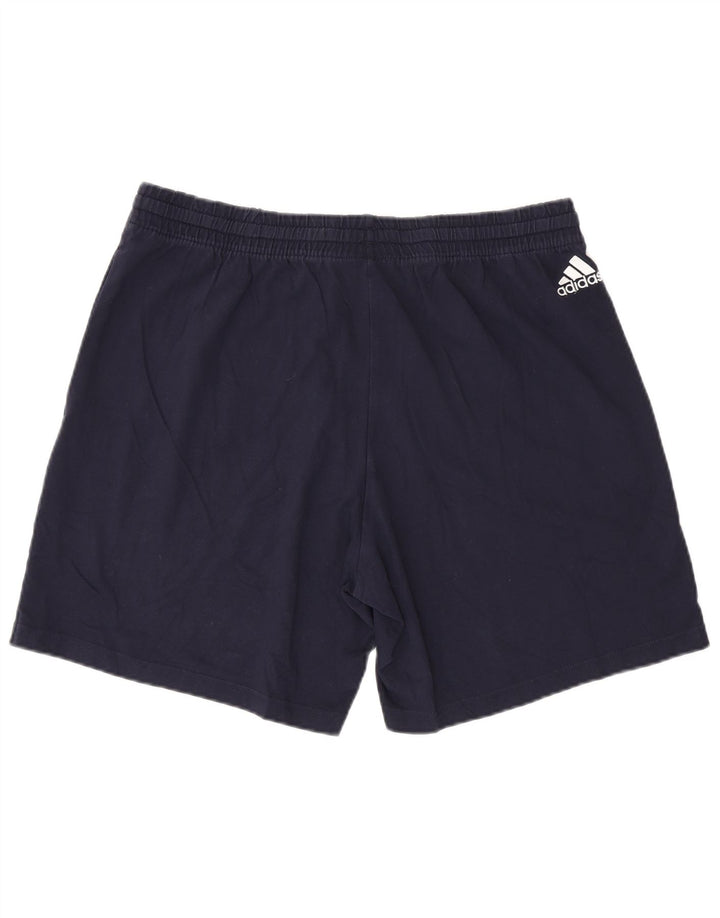 ADIDAS grafiske sportsshorts til mænd XL marineblå bomuld