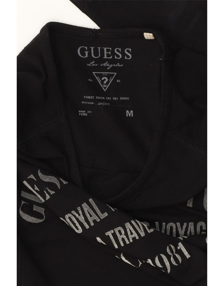 Guess Herre grafisk T-shirt Langærmet Medium Sort