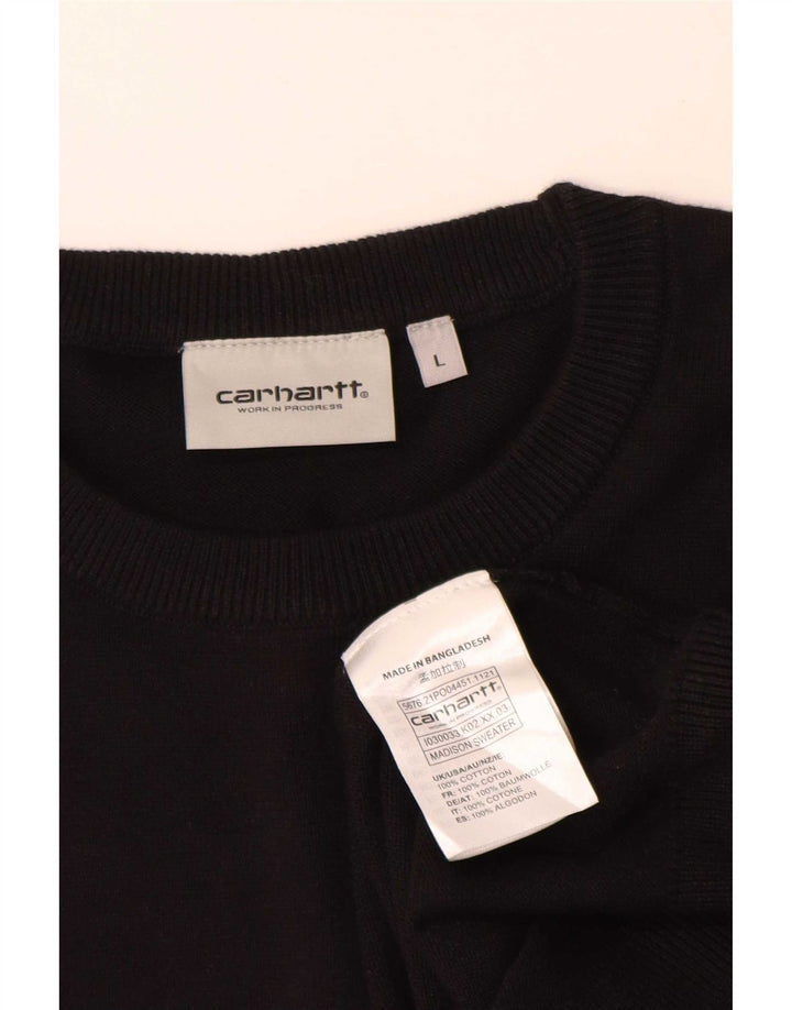 Carhartt Herre trøje med rund hals, stor sort bomuld