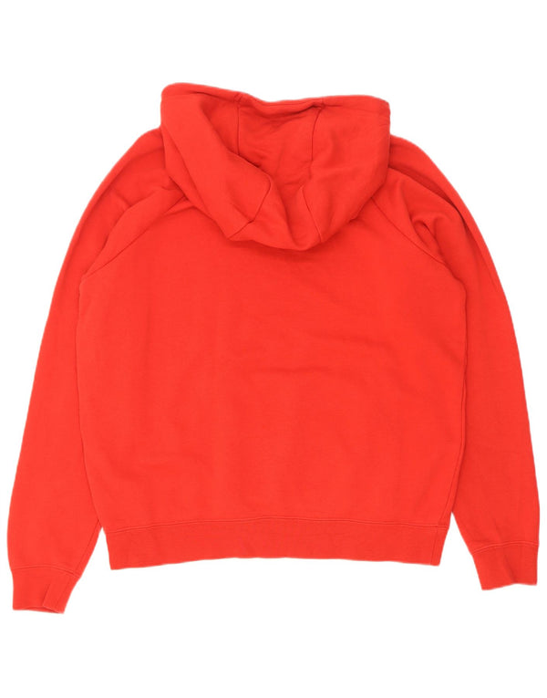 Nike Mens Hoodie Jumper Medium Red Cotton
