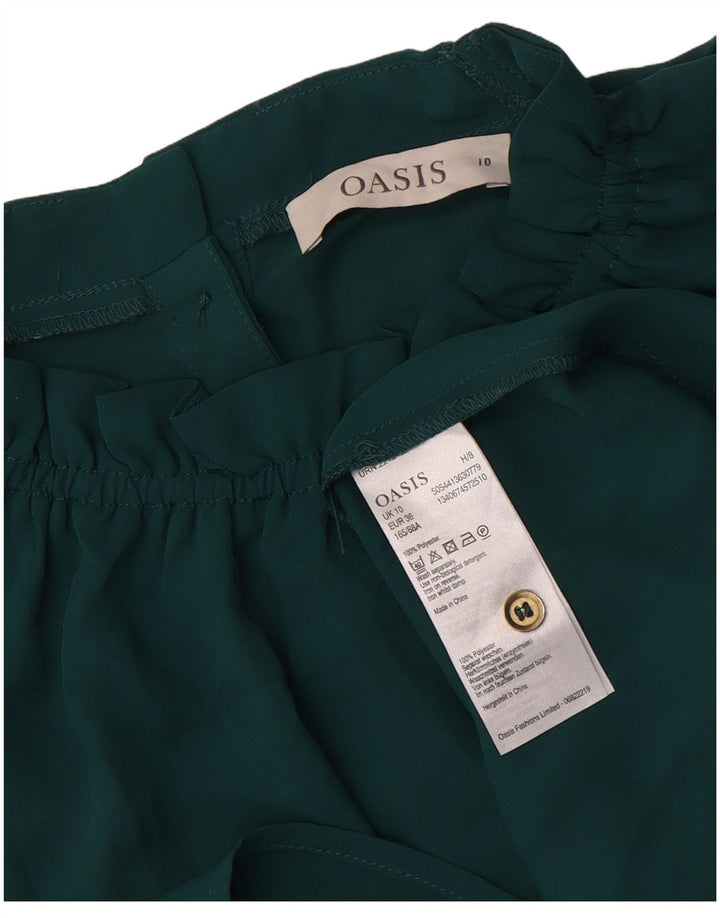 Oasis Dame ærmeløs bluse Top UK 10 Lille grøn polyester
