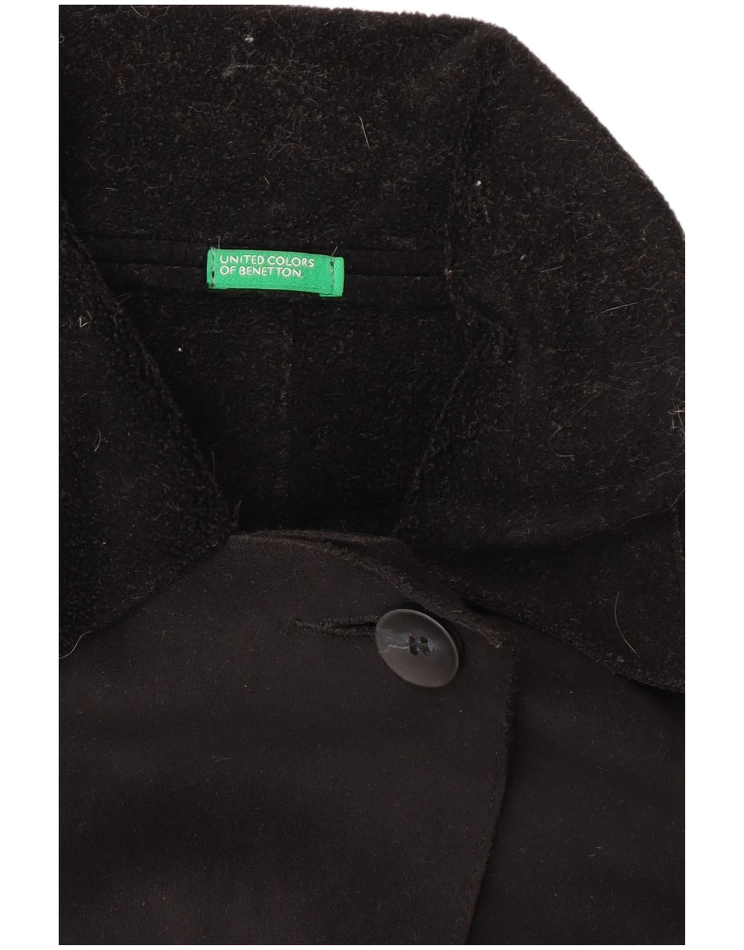 Benetton Dame Overfrakke UK 14 Medium Sort