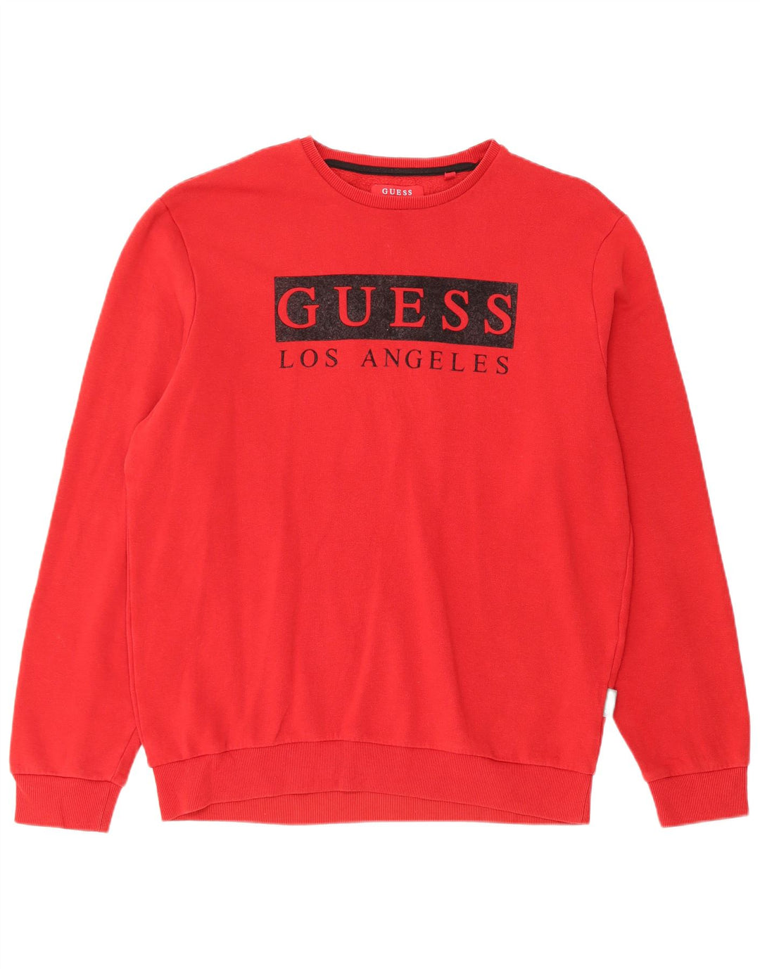 GUESS Grafisk sweatshirt til mænd, stor rød bomuld