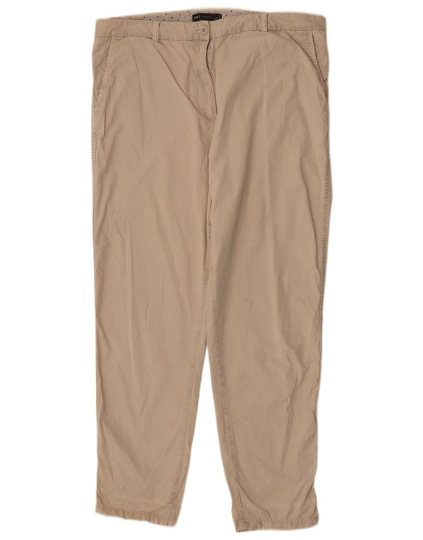 Marks & Spencer Højtaljede Chinobukser til kvinder UK 16 Large W36 L30 Beige
