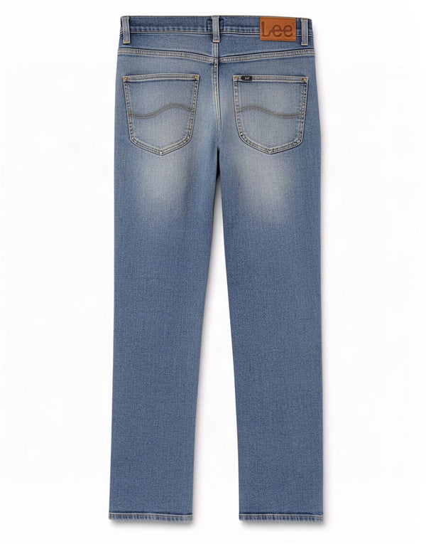 Lee Mens Brooklyn Straight Jeans W32 L32 Blå Bomuld