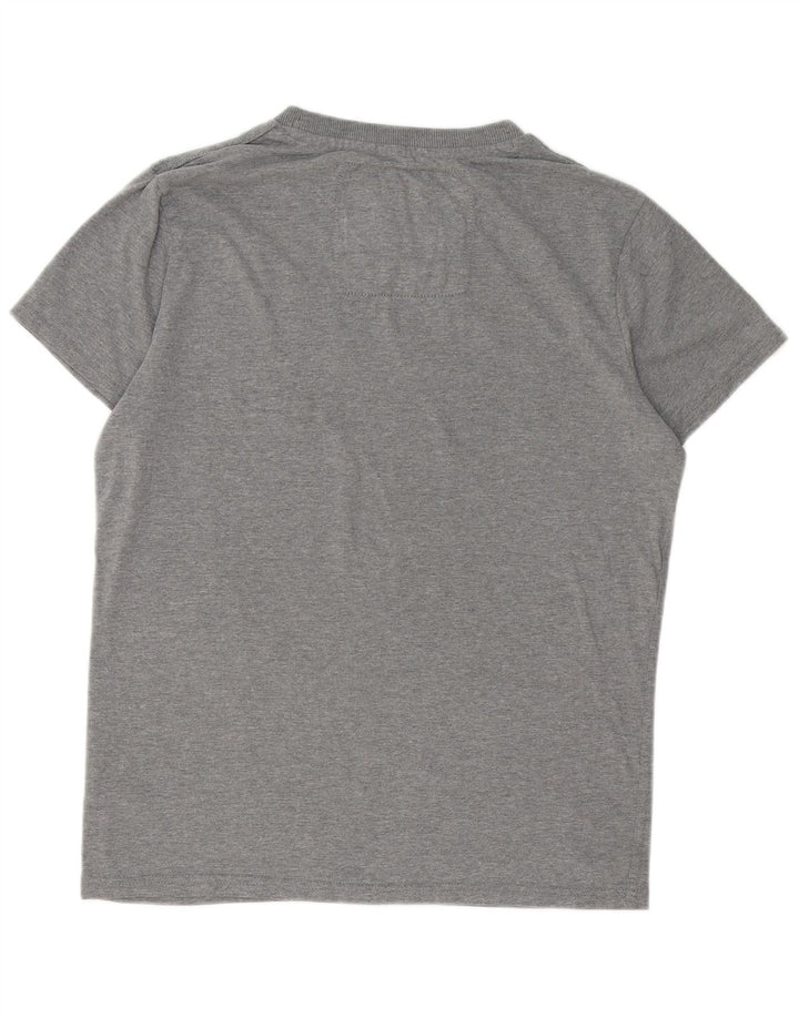 SUPERDRY Herre grafisk T-shirt Top XL Grå Bomuld