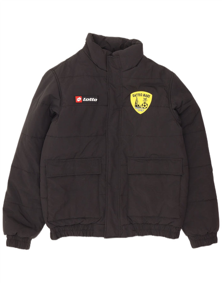 LOTTO Herre grafisk polstret jakke UK 40 Stor sort nylon