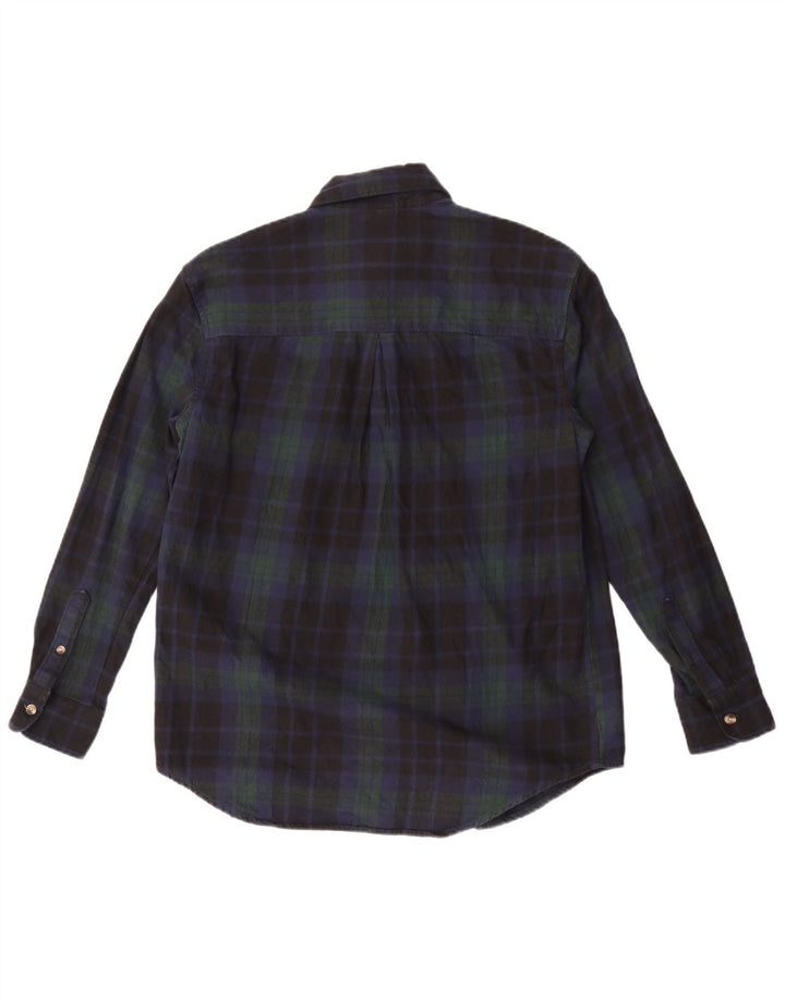 The North Face Dame Oversized Flanell Shirt UK 10 Small Navy Blue Check