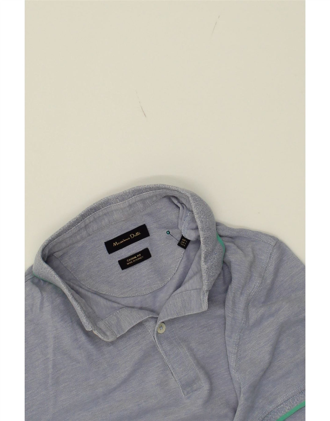 MASSIMO DUTTI Mens Casual Fit Polo Shirt Large Blue Flecked Vintage Massimo Dutti and Second-Hand Massimo Dutti from Messina Hembry 