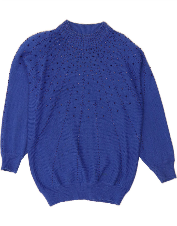 CHARLES VOGELE Womens Turtle Neck Jumper Sweater IT 42 Medium Blue Vintage Charles Vogele and Second-Hand Charles Vogele from Messina Hembry 