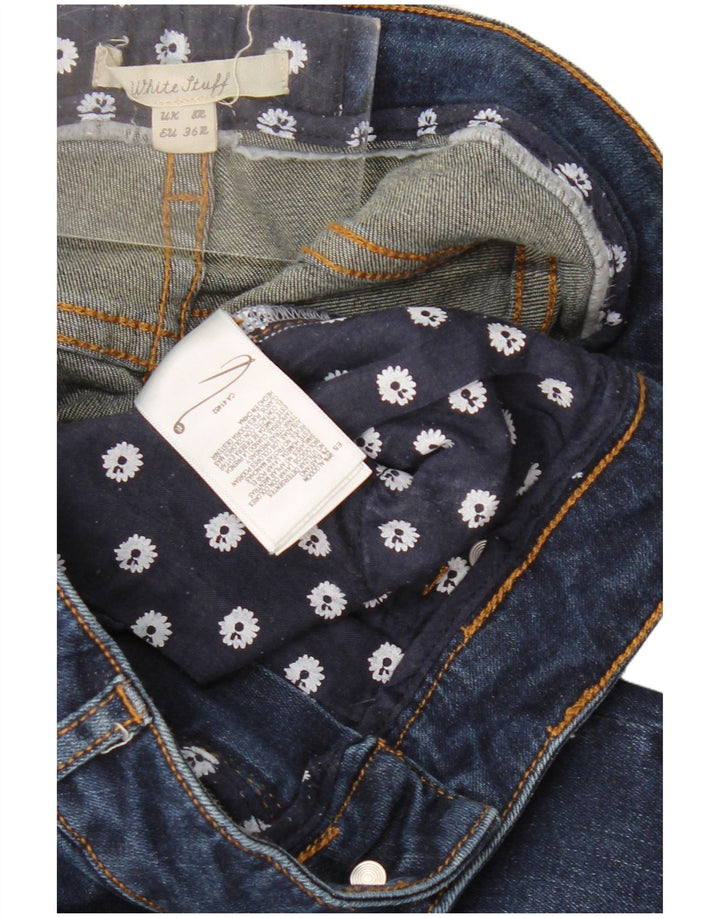 White Stuff Dame Straight Jeans UK 12 Medium W28 L30 Navy Blue Bomuld