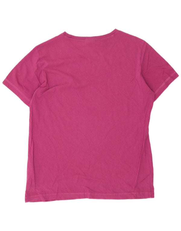 Champion Dame Grafisk T-Shirt Top UK 18 XL Lilla Bomuld
