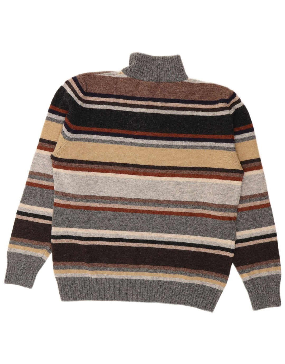 Brooksfield Herre Zip Neck Jumper Sweater IT 50 Medium Flerfarvet Stribet