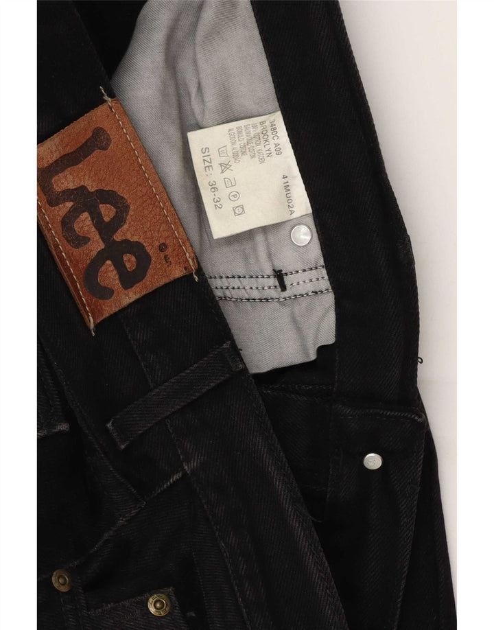 Lee Mens Broken In Straight Jeans W36 L32 Sort Bomuld