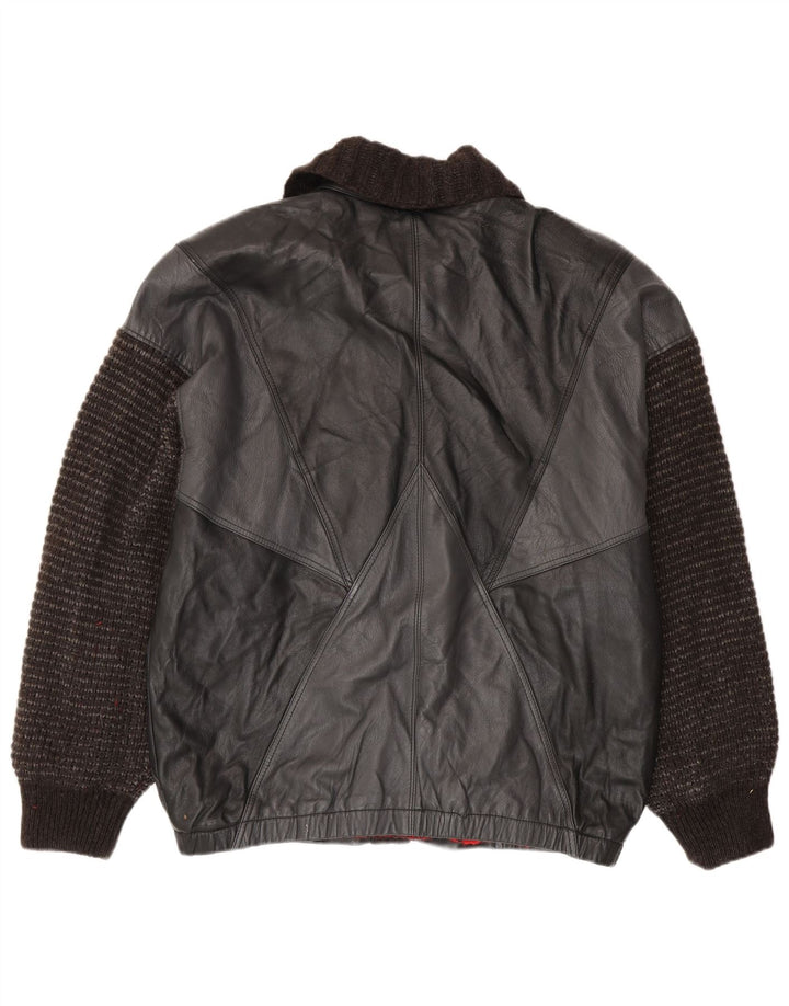 Bizzarro Herre Læderjakke UK 40 Large Sort