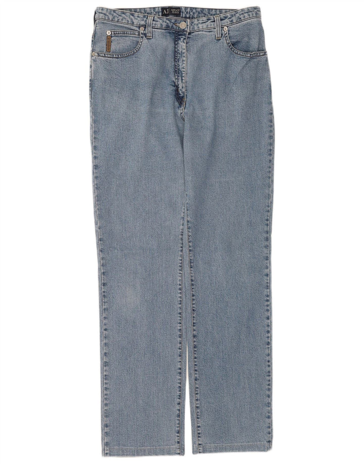 Armani Dame Indigo Straight Jeans W32 L32 Blå Bomuld