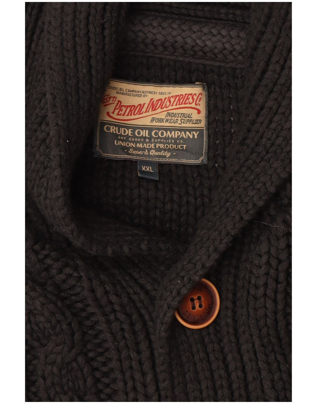 Petrol Industries Herre Cardigan Sweater 2XL Grå Akryl