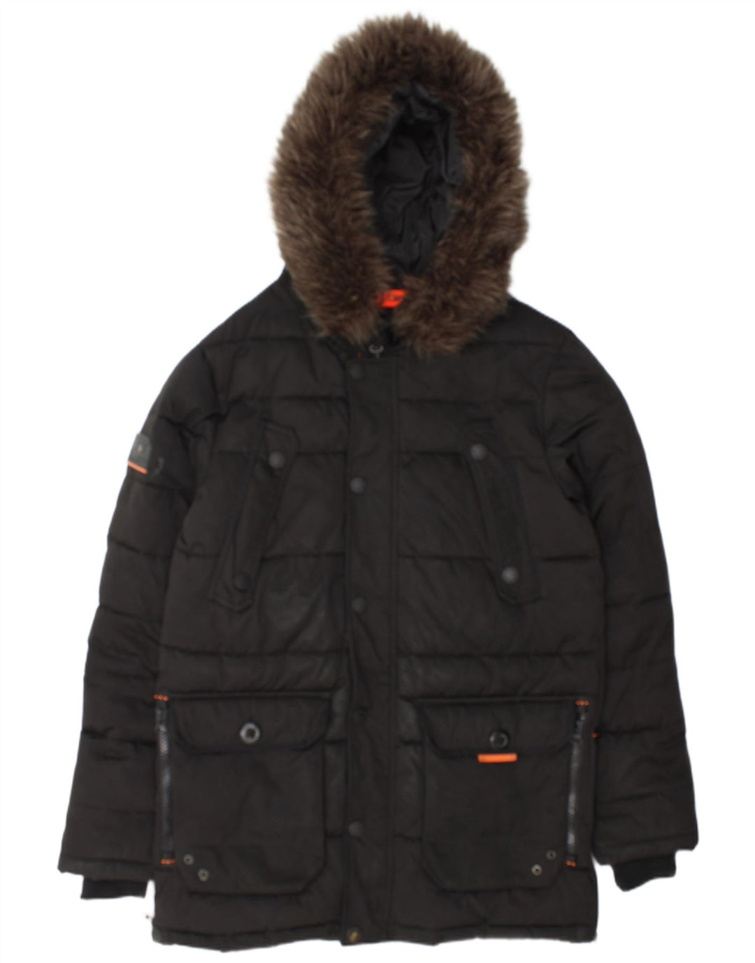 Superdry Polstret hættejakke til mænd UK 38 Medium Black Polyester