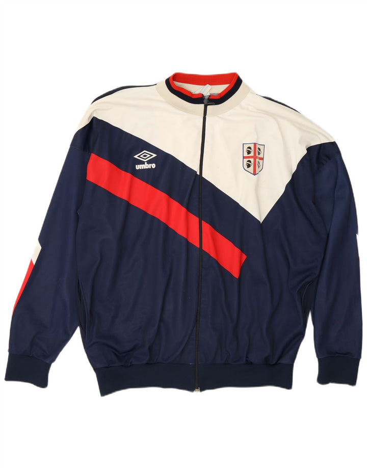 Umbro Herre Cagliari 1990-1991 Træningsdragt Topjakke Stor Marineblå