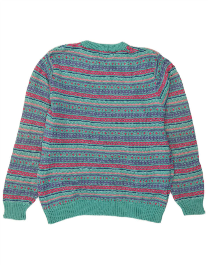 L.L.Bean Herre sweater med rund hals, stor flerfarvet Fair Isle Wool