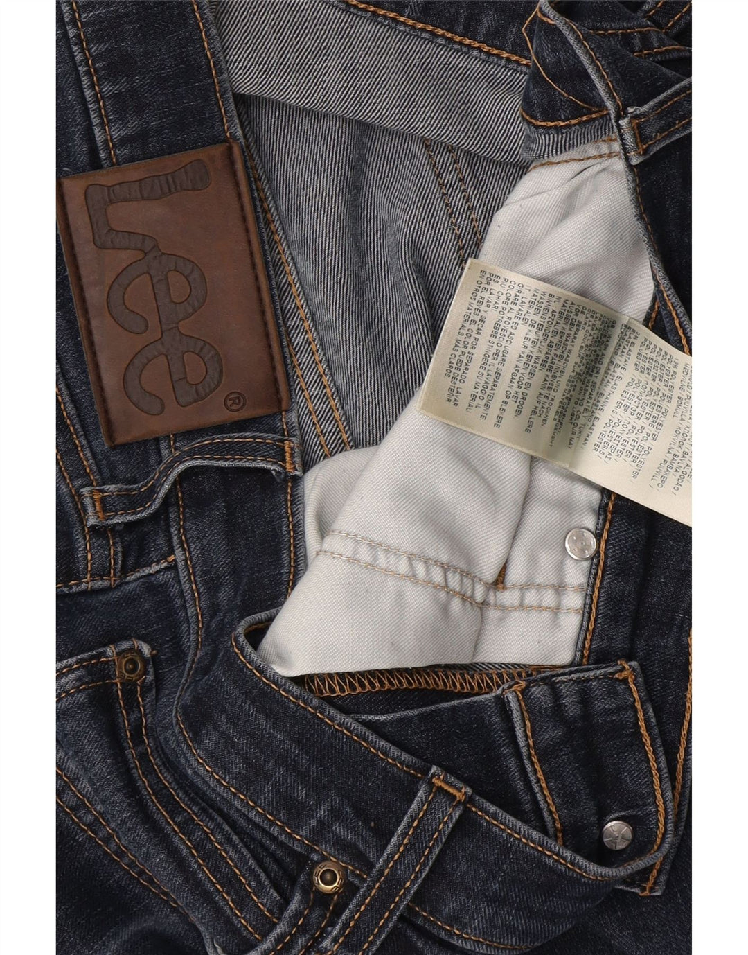 Lee Herre Luke Slim Jeans W32 L32 Marineblå Bomuld