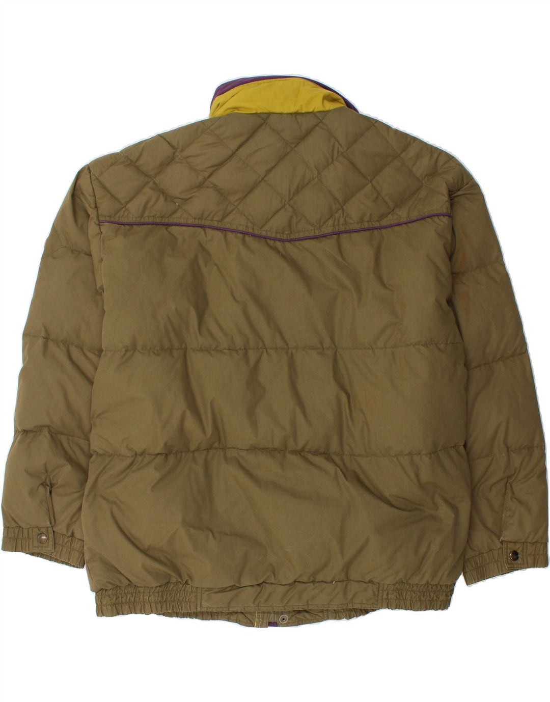 DAUNEN Mens Padded Jacket UK 40 Large Khaki Polyester Vintage Daunen and Second-Hand Daunen from Messina Hembry 