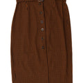 Zara Dame Trafaluc Mini Nederdel Stor W32 Brun Gingham