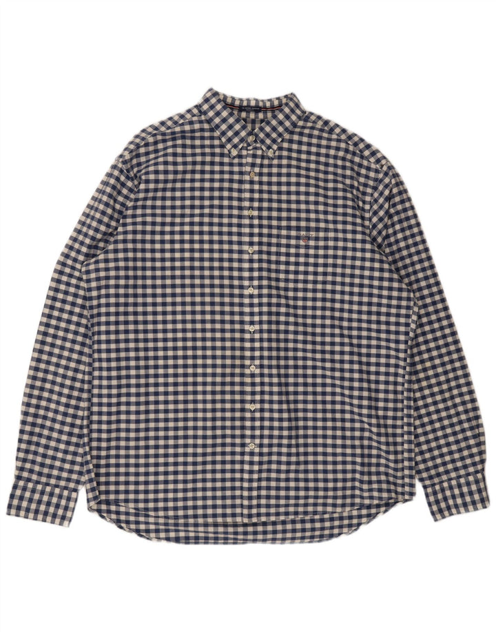 Gant herre Regular Fit skjorte 3XL blå Gingham bomuld
