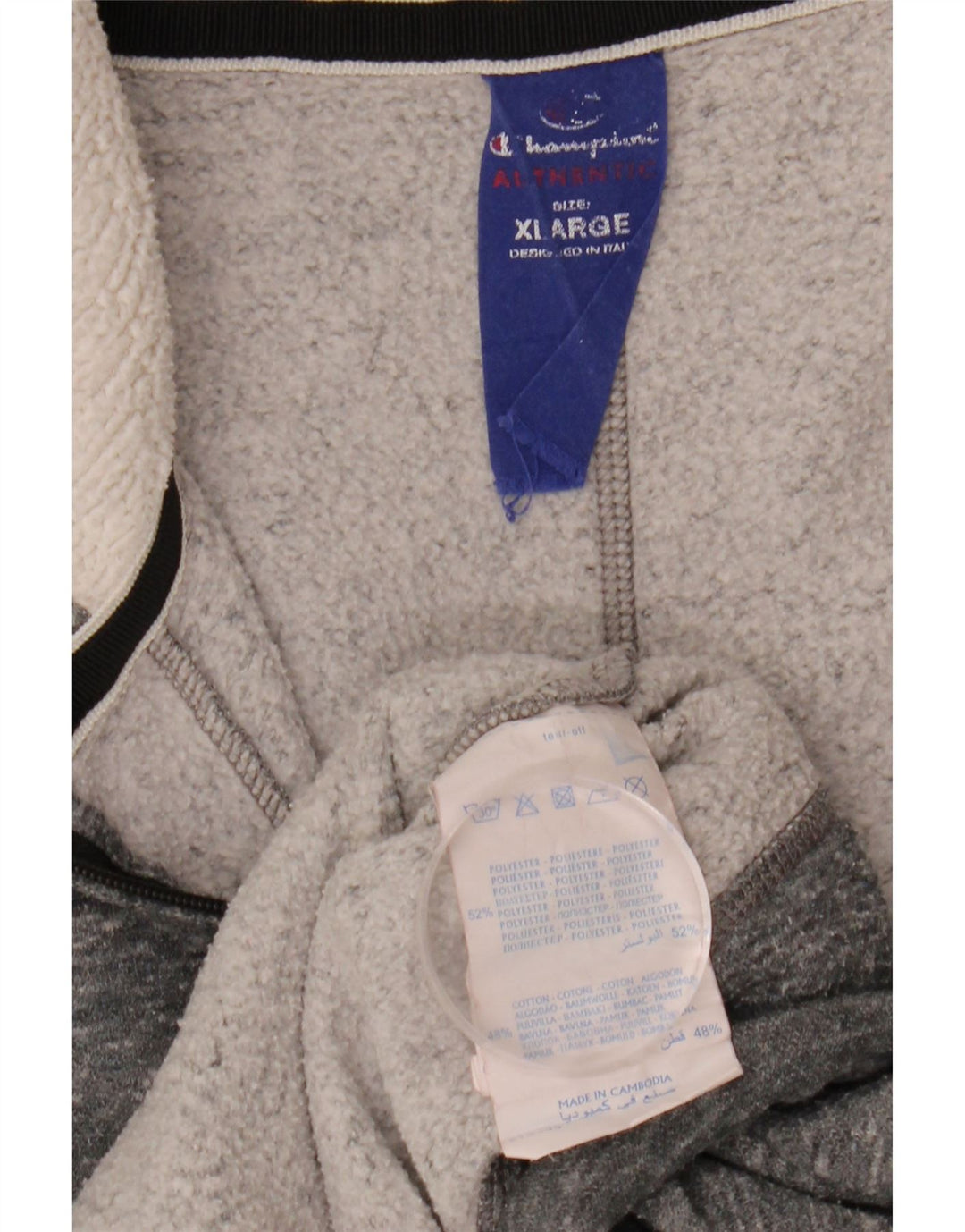 CHAMPION Womens Tracksuit Top Jacket UK 18 XL Grey Flecked Polyester