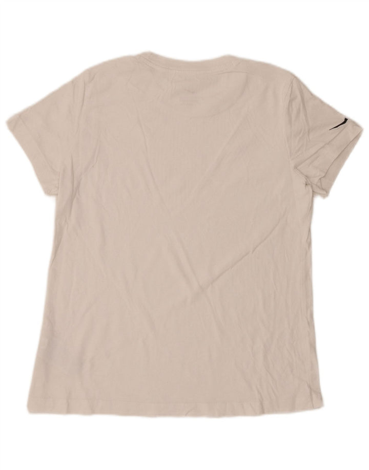 NIKE T-shirt top til kvinder DK 12 Medium hvid bomuld