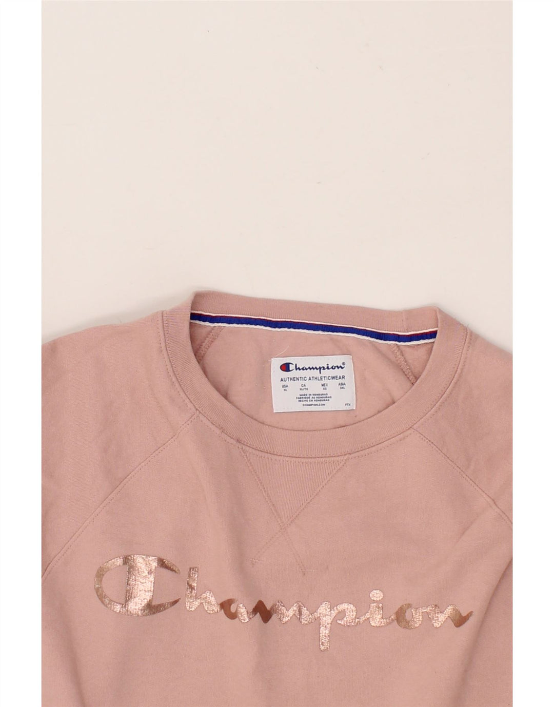 CHAMPION Womens Graphic Sweatshirt Jumper UK 18 XL Pink Vintage Champion and Second-Hand Champion from Messina Hembry 