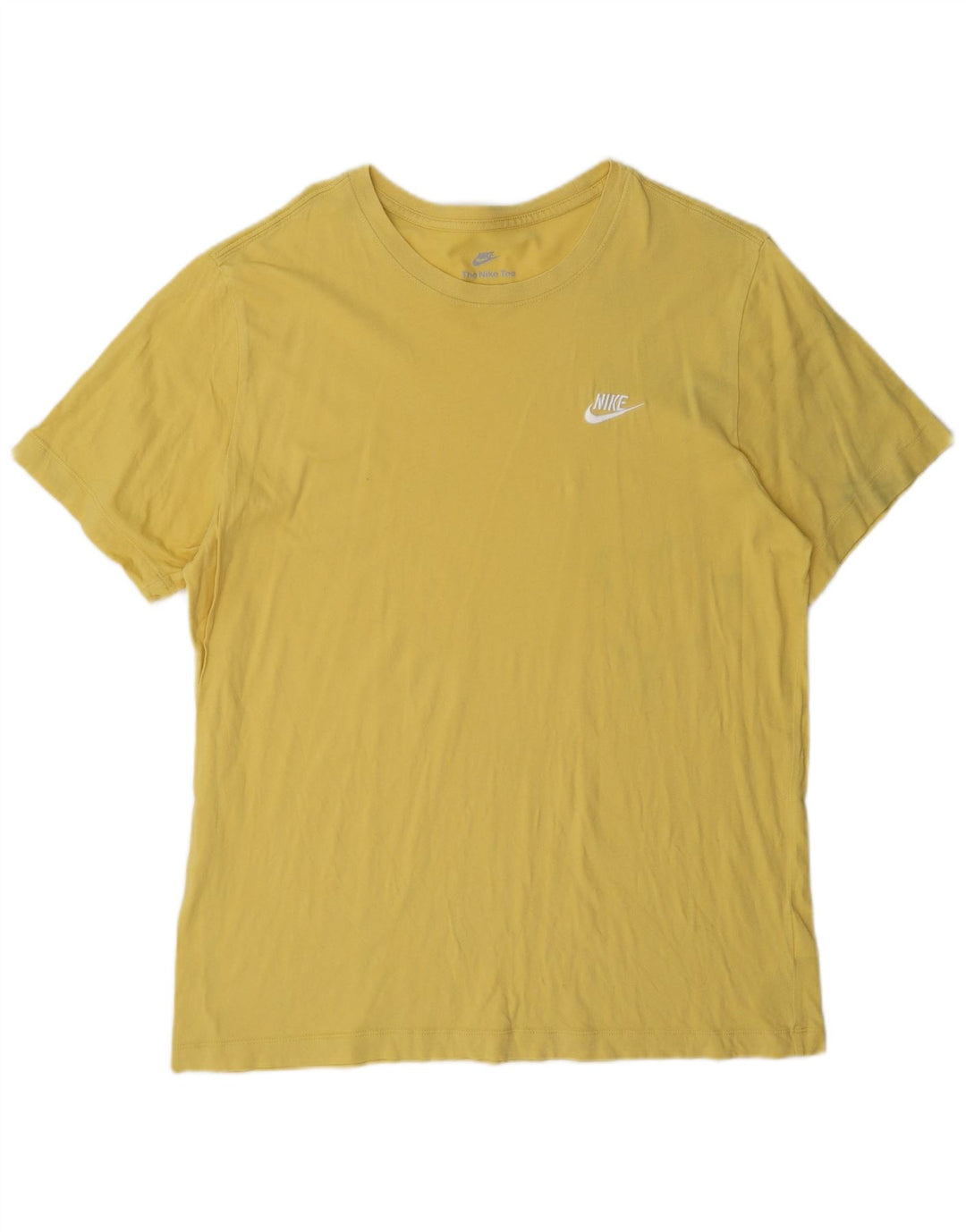Nike T-shirt top til mænd, stor gul bomuld