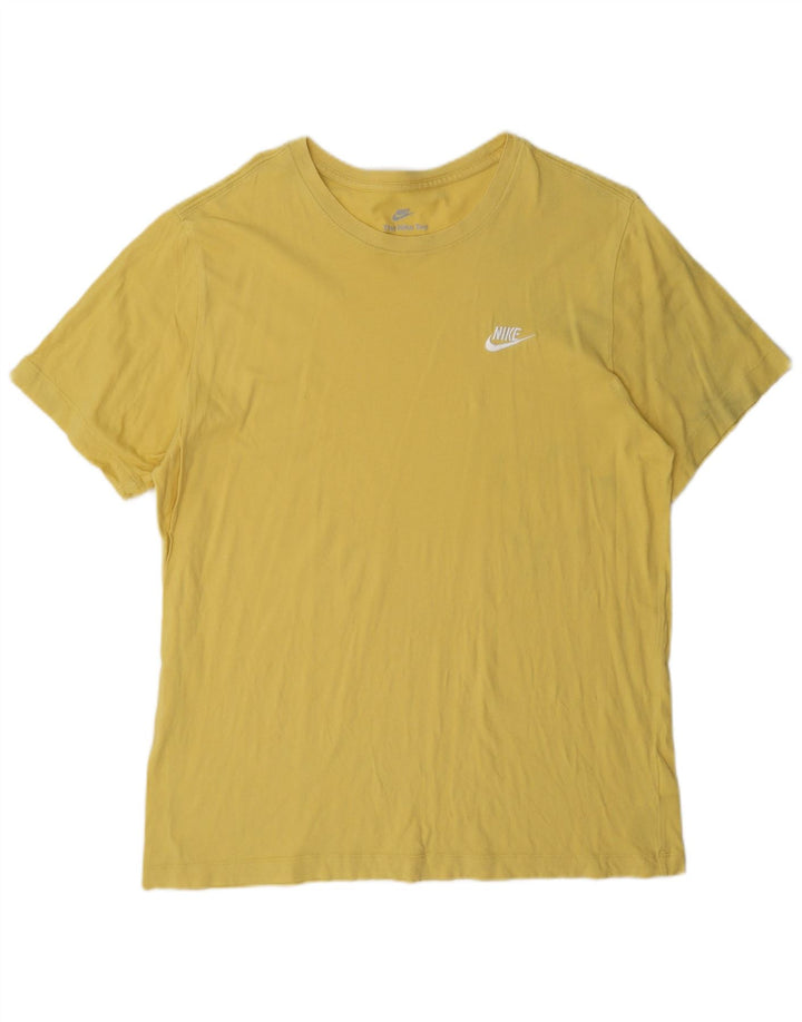 Nike T-shirt top til mænd, stor gul bomuld
