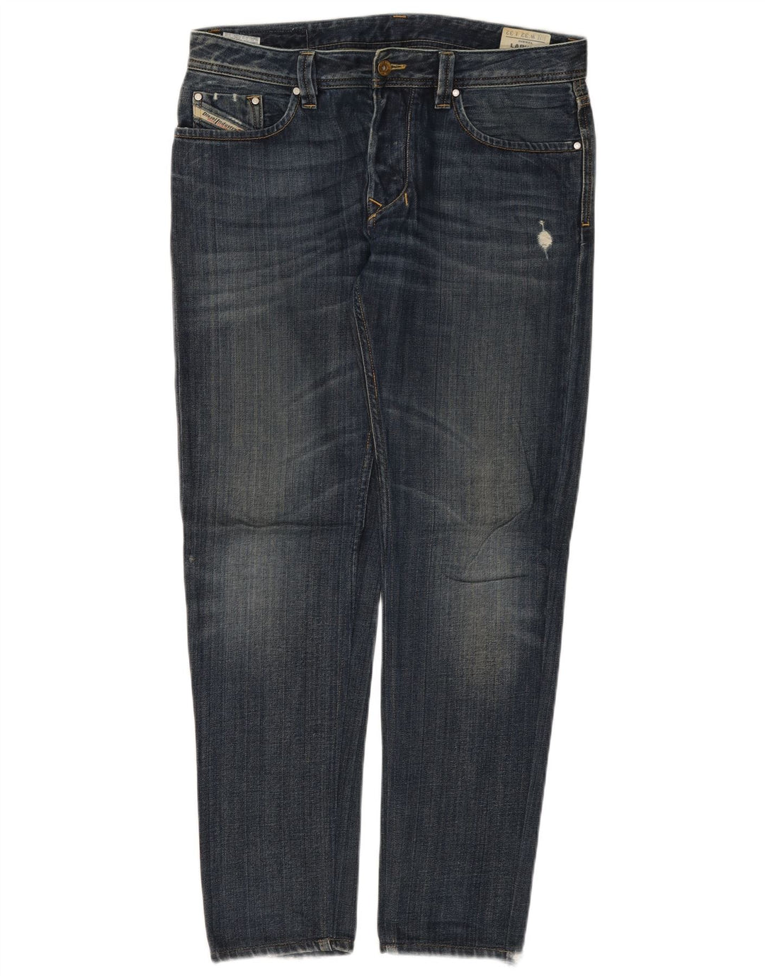 DIESEL Dame Larkee Distressed Slim Jeans W32 L32 Blå Bomuld