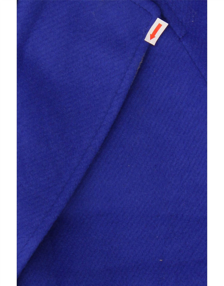 Marks & Spencer Dame Oversized Overfrakke UK 10 Small Blue Polyester