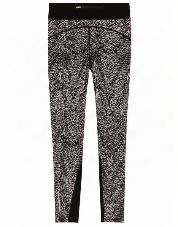 Nike Dame Dri Fit Leggings UK 12 Medium Black Animal Print Polyester