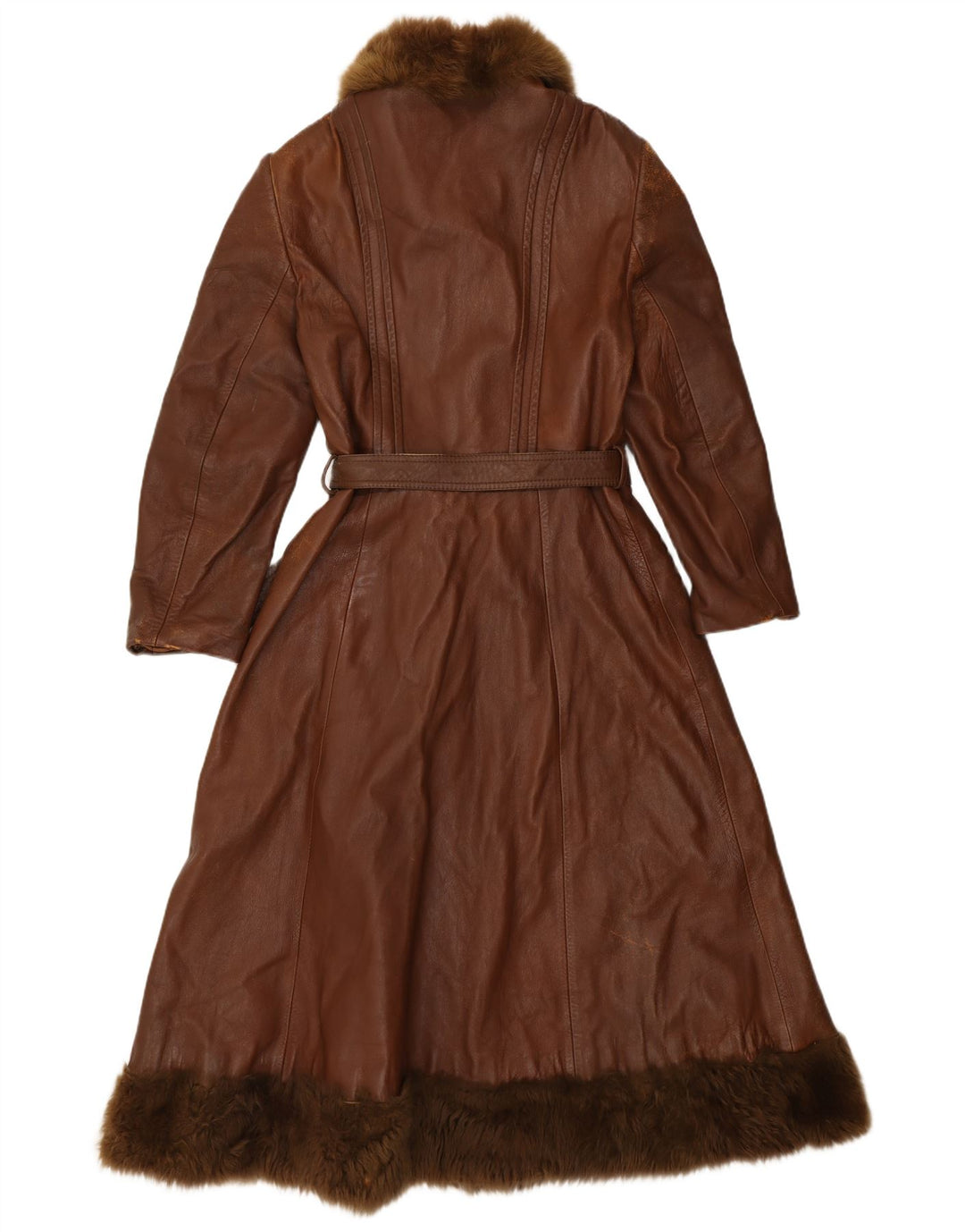 Induyco læderfrakke til kvinder UK 12 Medium brunt læder