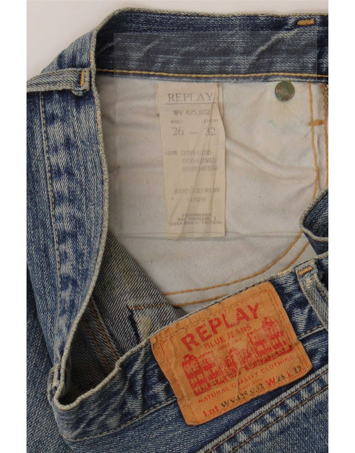 Replay Dame Bootcut Jeans W26 L32 Blå Bomuld