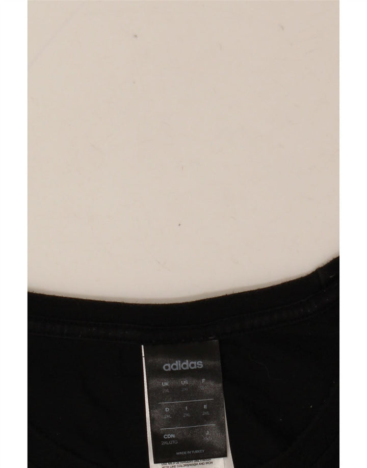 ADIDAS Grafisk T-shirt top til mænd 2XL sort bomuld