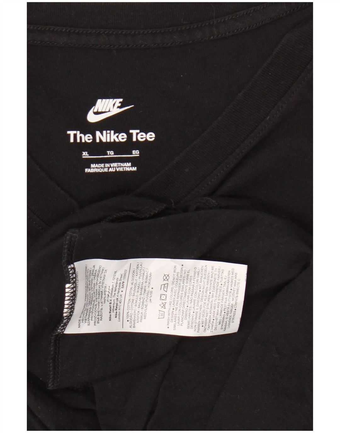 NIKE T-shirt top til mænd XL sort bomuld