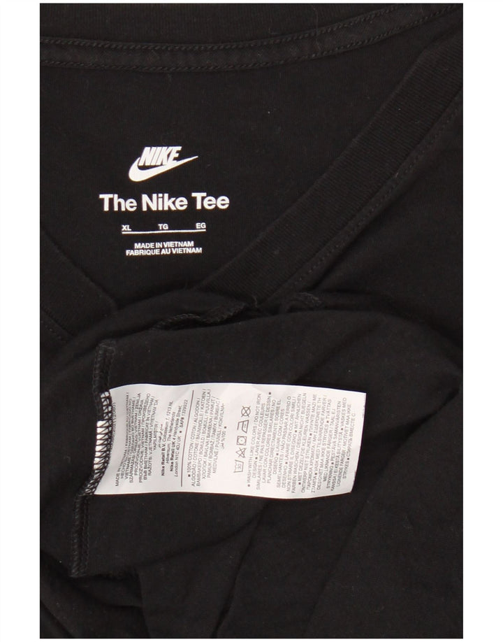 NIKE T-shirt top til mænd XL sort bomuld