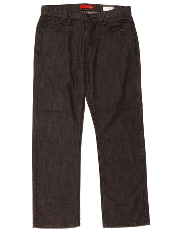 Guess Straight Jeans til mænd W33 L30 Grå bomuld