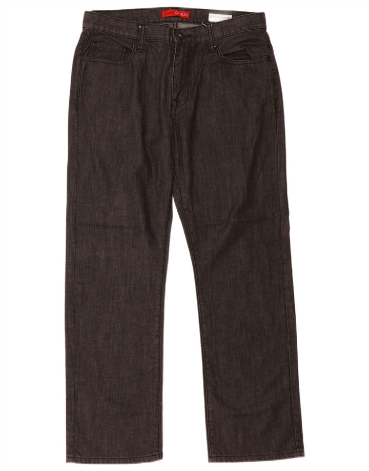 Guess Straight Jeans til mænd W33 L30 Grå bomuld