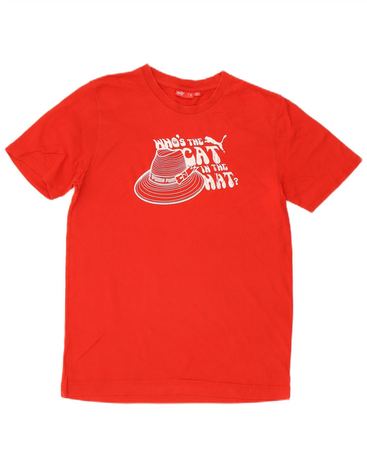 Puma Herre Grafisk T-Shirt Top Medium Rød