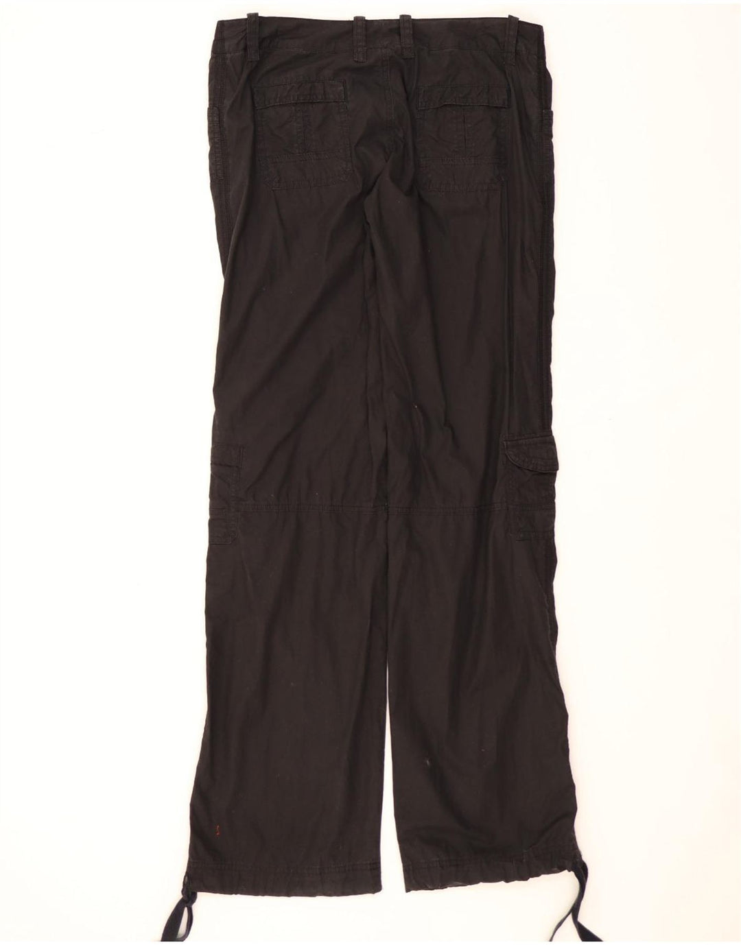 BENETTON Womens Straight Cargo Trousers W30 L33 Black Vintage Benetton and Second-Hand Benetton from Messina Hembry 