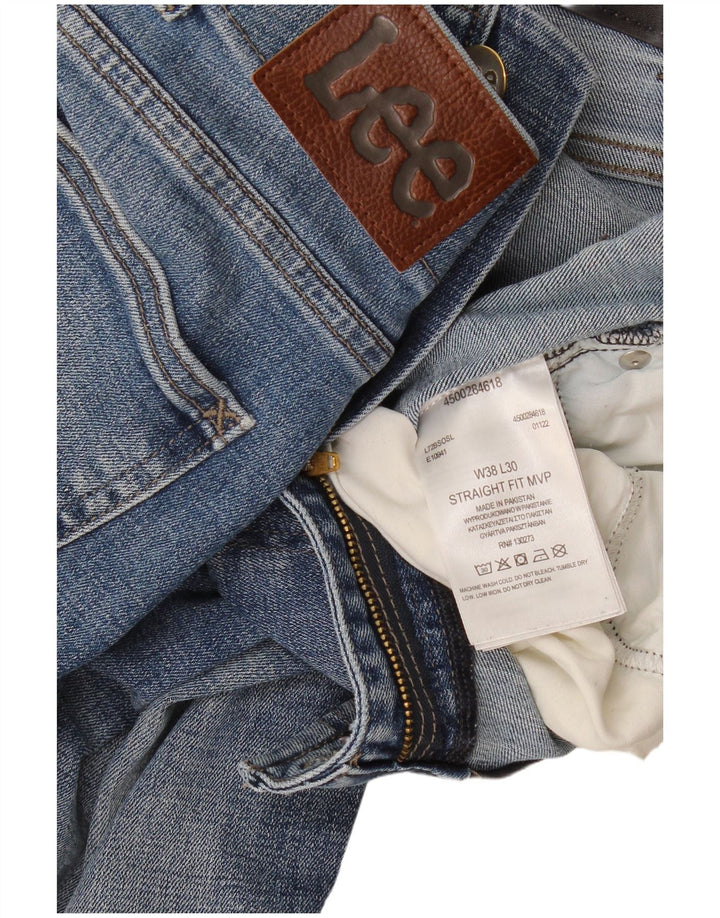 Lee Straight Jeans til mænd W38 L30 blå bomuld